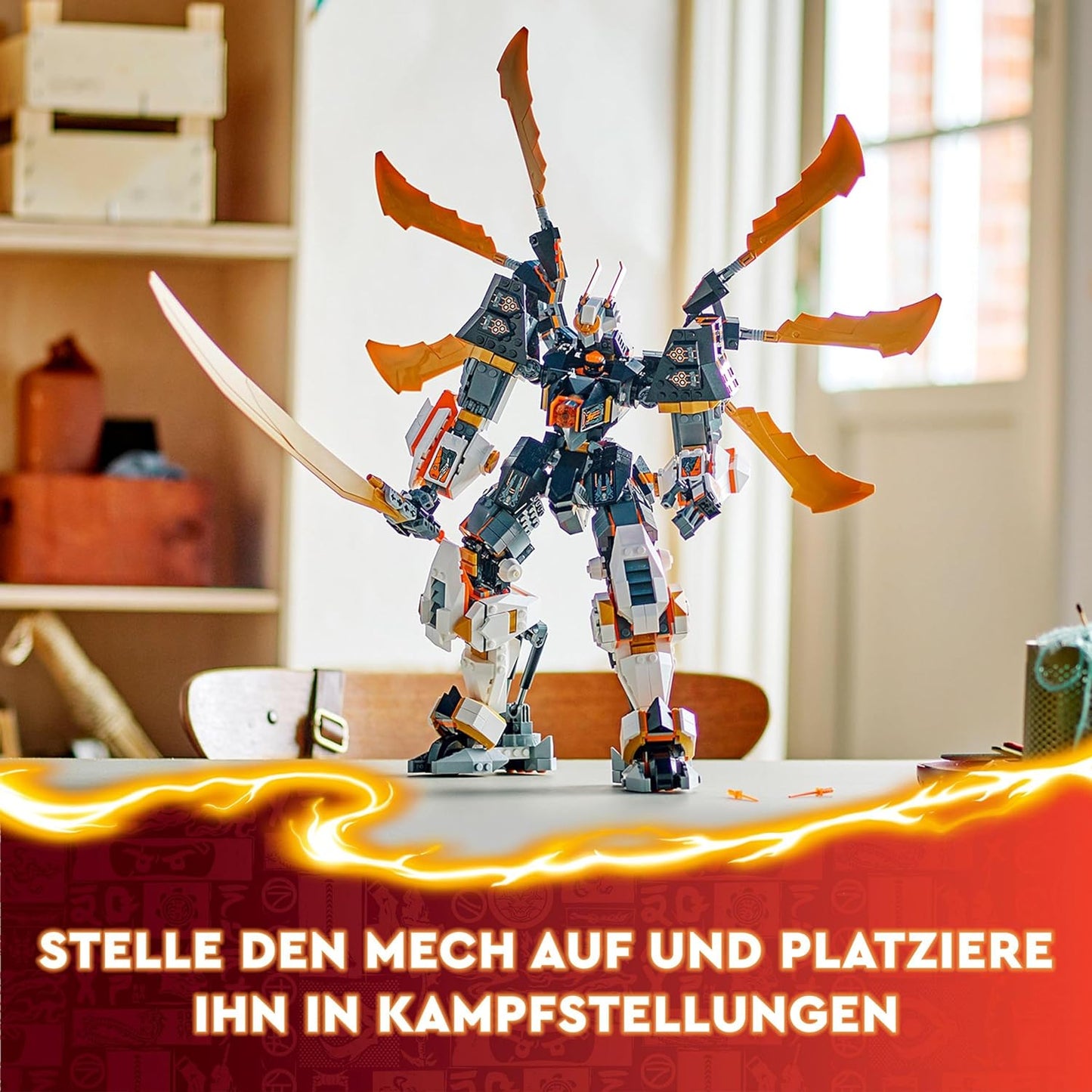 LEGO 71821 NINJAGO Coles Titandrachen-Mech, Abenteuer-Spielzeug für Kinder, Ninja