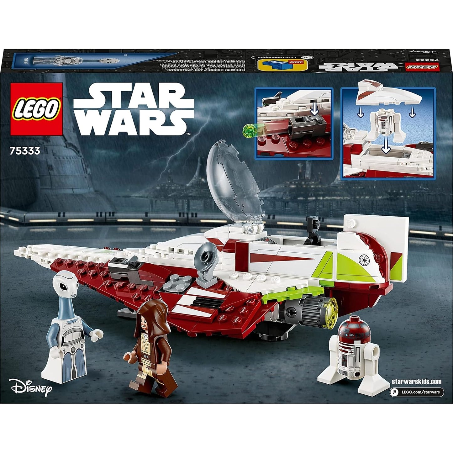 LEGO 75333 Star Wars Obi-Wan Kenobis Jedi Starfighter, Spielzeug zum Bauen mit Taun We