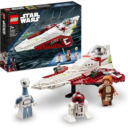 LEGO 75333 Star Wars Obi-Wan Kenobis Jedi Starfighter, Spielzeug zum Bauen mit Taun We