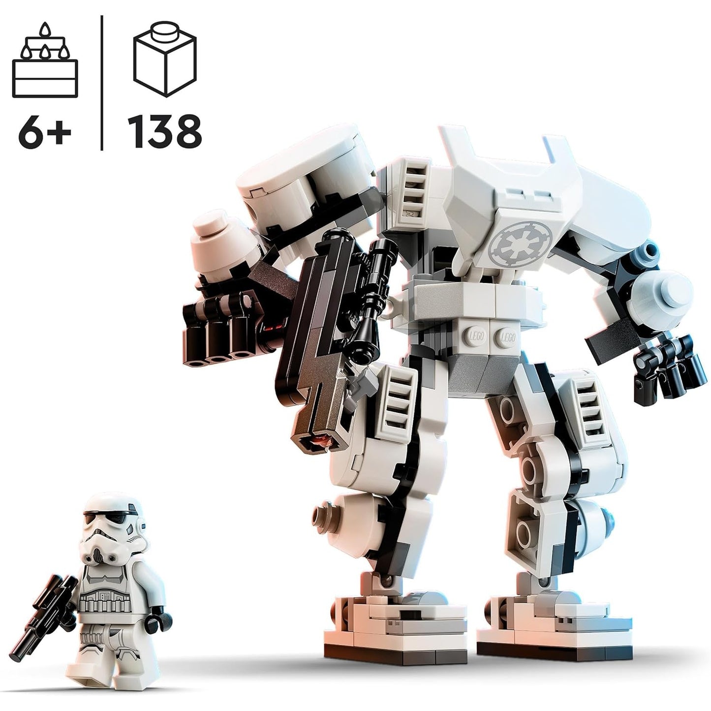 LEGO 75370 Star Wars Sturmtruppler Mech Set, Baubares Actionfigur-Modell