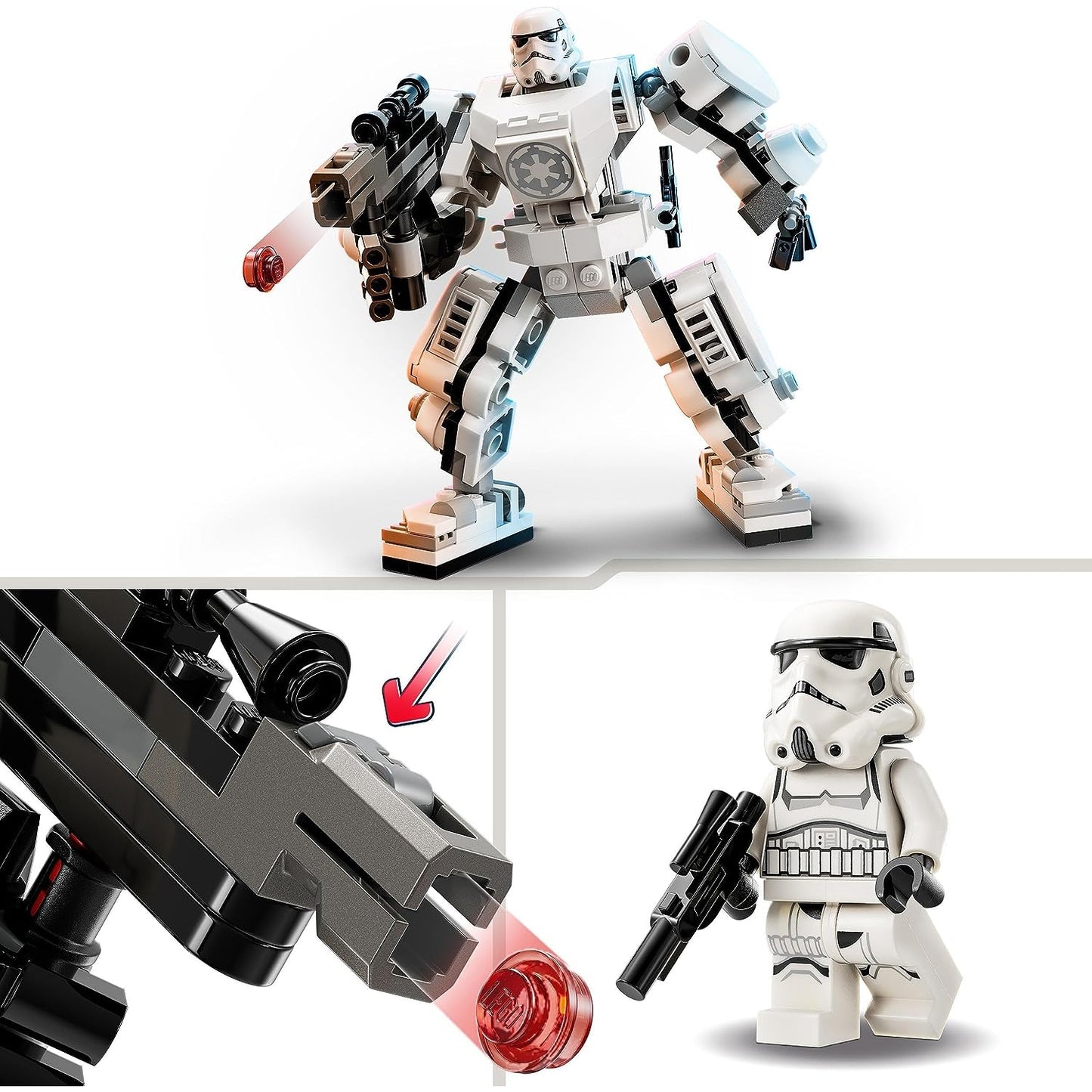 LEGO 75370 Star Wars Sturmtruppler Mech Set, Baubares Actionfigur-Modell