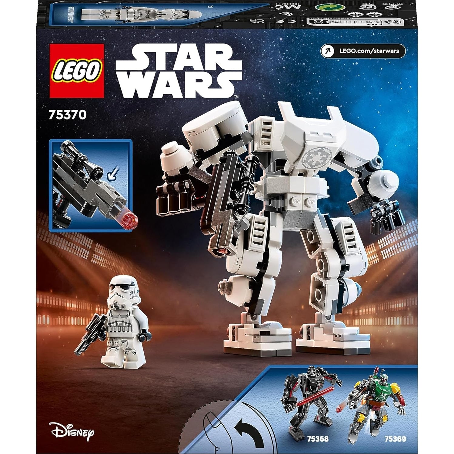 LEGO 75370 Star Wars Sturmtruppler Mech Set, Baubares Actionfigur-Modell