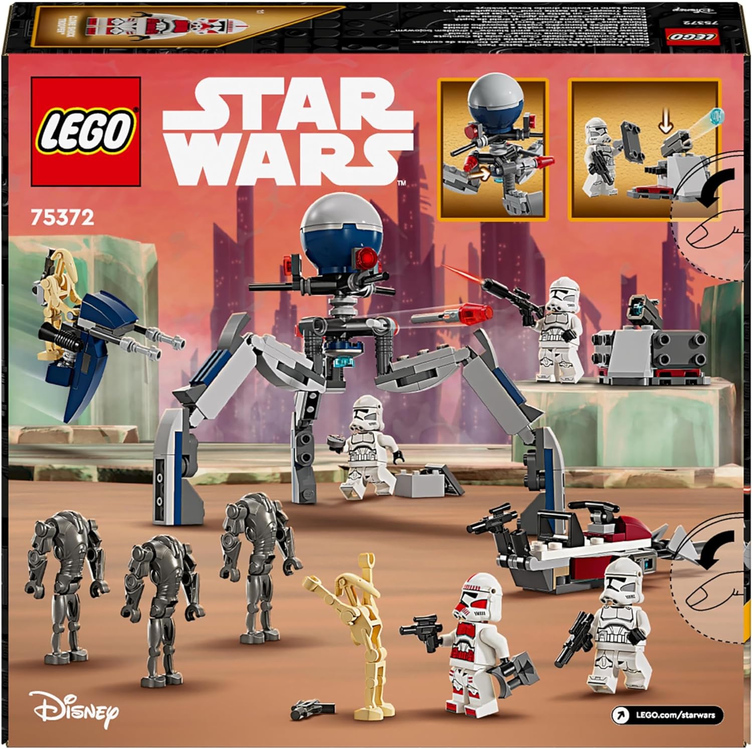 LEGO 75372 Star Wars Clone Trooper & Battle Droid Battle Pack, Spielzeug