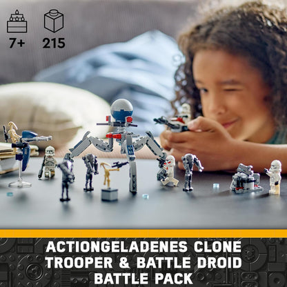 LEGO 75372 Star Wars Clone Trooper & Battle Droid Battle Pack, Spielzeug