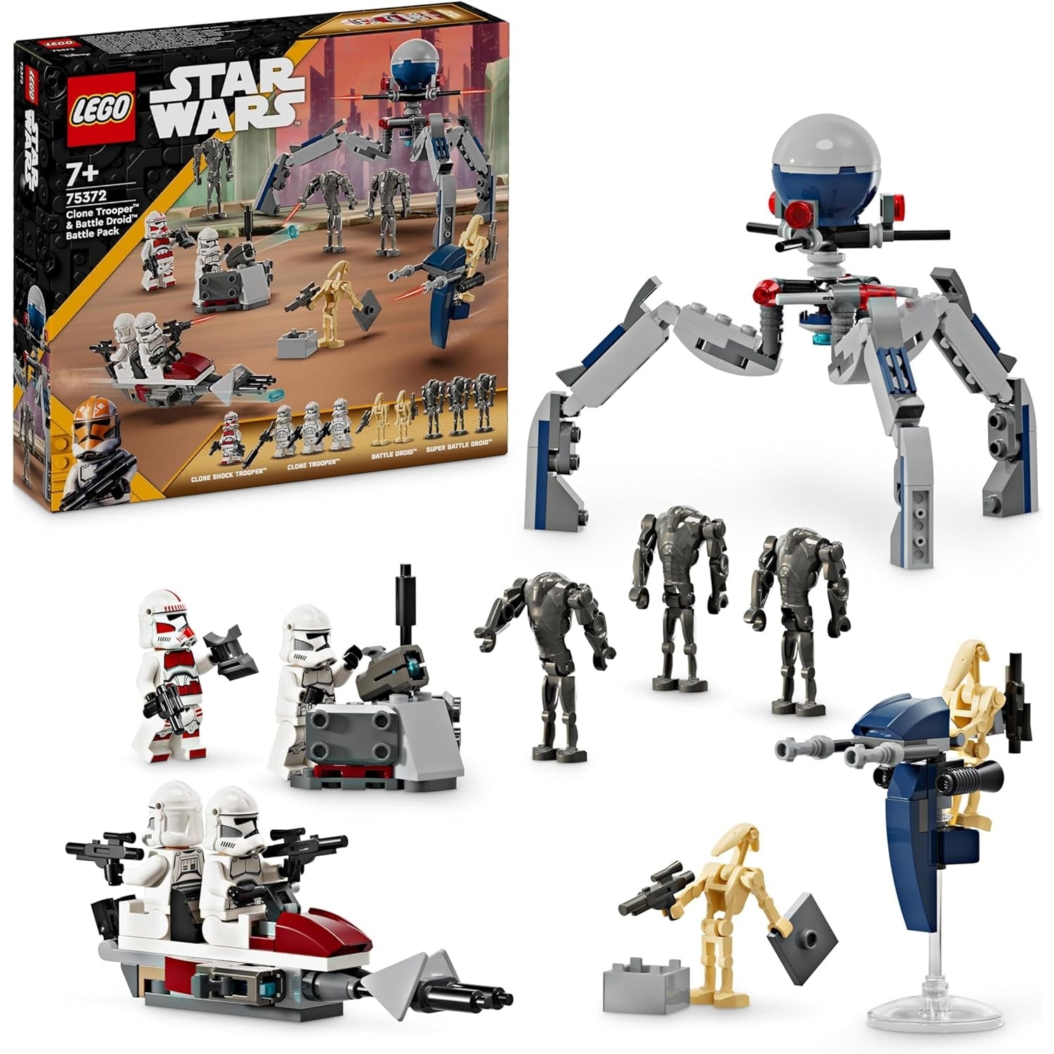 LEGO 75372 Star Wars Clone Trooper & Battle Droid Battle Pack, Spielzeug