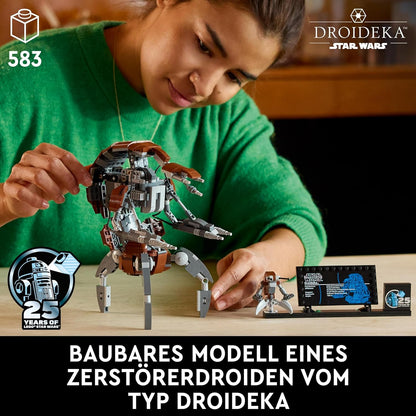 LEGO 75381 Star Wars Droideka Set, Droiden-Modellbausatz für Erwachsene, Deko