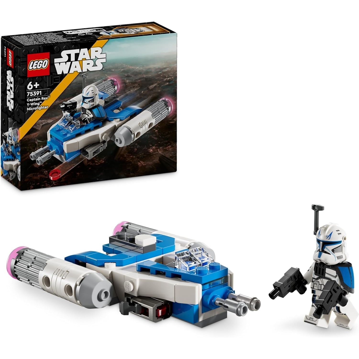 LEGO 75391 Star Wars Captain Rex Y-Wing Microfighter, baubares Spielzeug-Sternenschiff