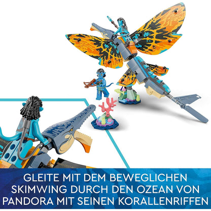 LEGO 75576 Avatar Skimwing Abenteuer, 2022 Filmset-Sammlerstück mit Tierfiguren Pandora