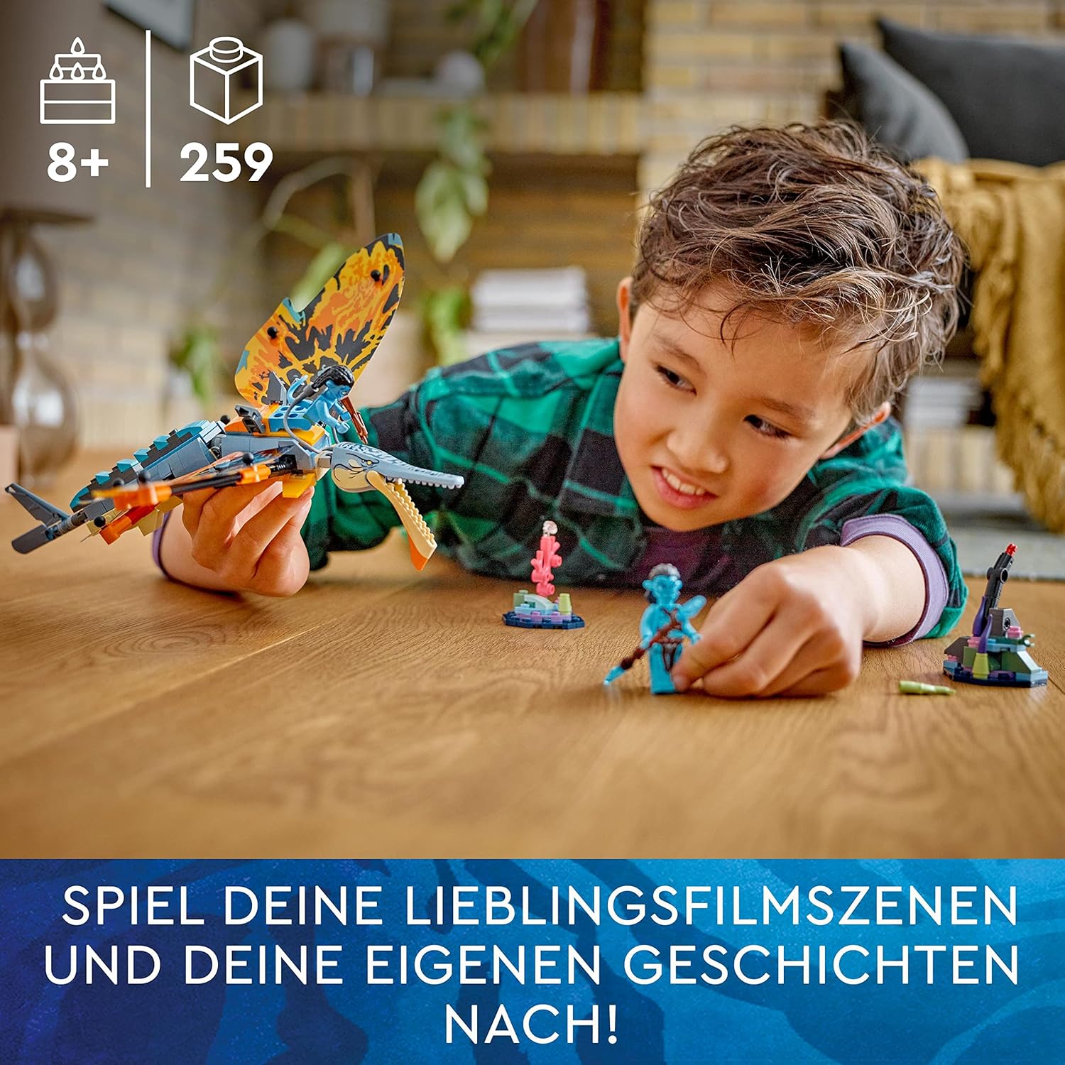 LEGO 75576 Avatar Skimwing Abenteuer, 2022 Filmset-Sammlerstück mit Tierfiguren Pandora