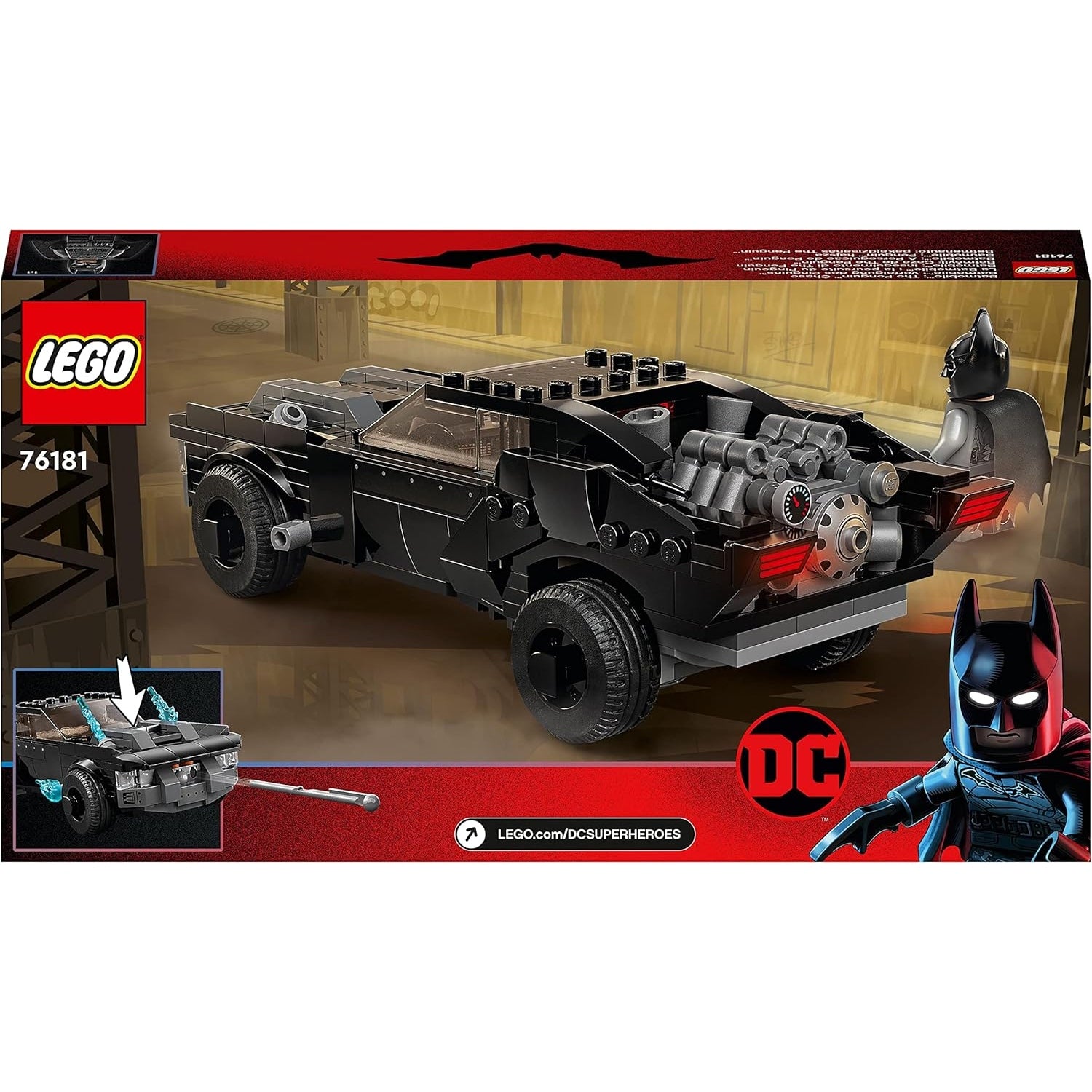 LEGO 76181 DC Batman Batmobile Verfolgung des Pinguins Spielzeugauto Geschenk