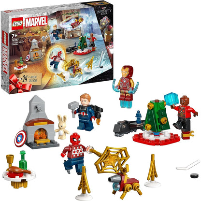 LEGO 76267 Marvel Avengers Adventskalender Weihnachtskalender mit Captain America, Spider-Man, Iron Man