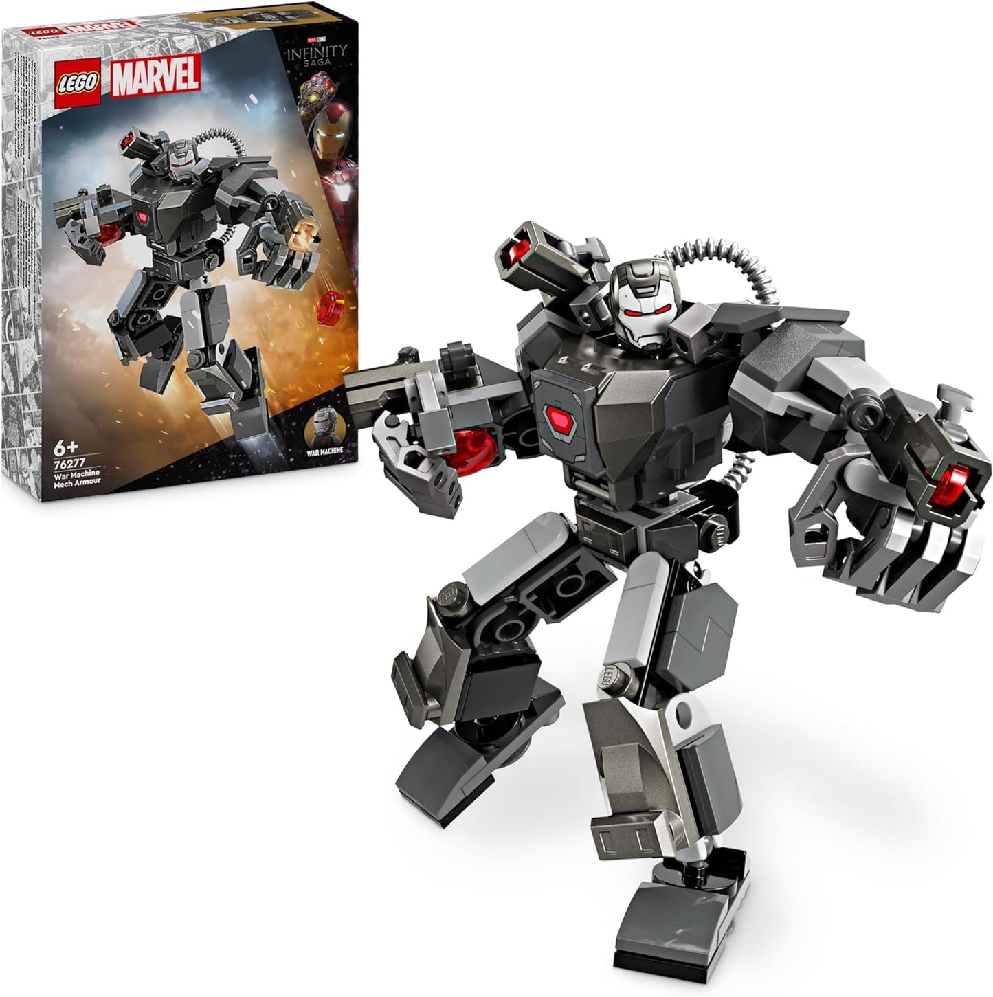 LEGO 76277 Marvel War Machine Mech, baubares Superhelden-Spielzeug mit 3 Shootern