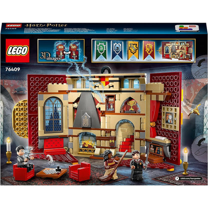 LEGO 76409 Harry Potter Hausbanner Gryffindor Set Hogwarts Wappen Schloss Gemeinschaftsraum Spielzeug oder Wanddisplay