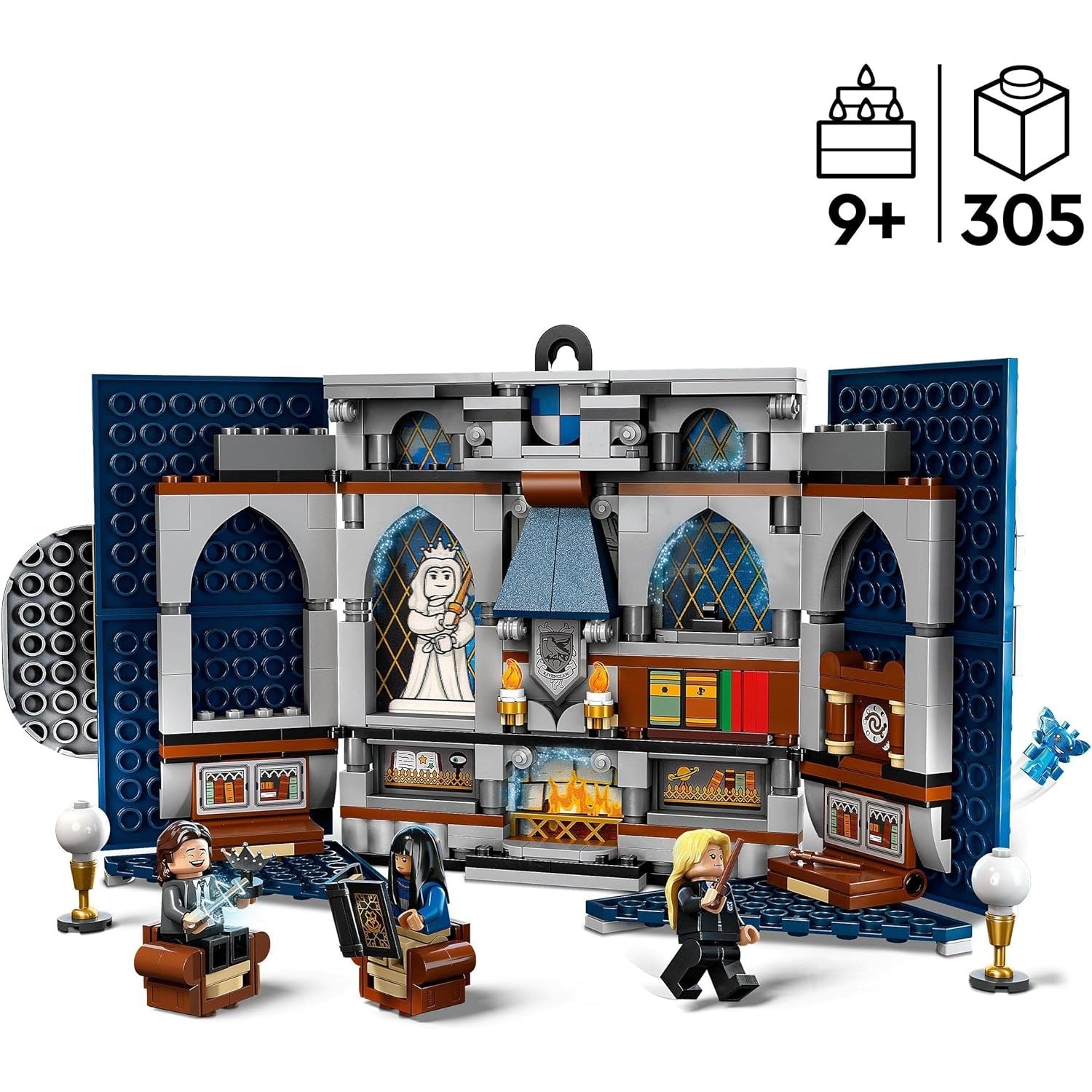 LEGO 76411 Harry Potter Hausbanner Ravenclaw, Hogwarts Wappen, Schloss Gemeinschaftsraum