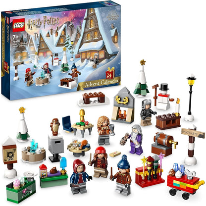 LEGO 76418 Harry Potter Adventskalender, Weihnachtskalender mit 24 Geschenken inkl. 18 Hogsmeade Mini-Modelle