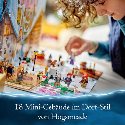 LEGO 76418 Harry Potter Adventskalender, Weihnachtskalender mit 24 Geschenken inkl. 18 Hogsmeade Mini-Modelle