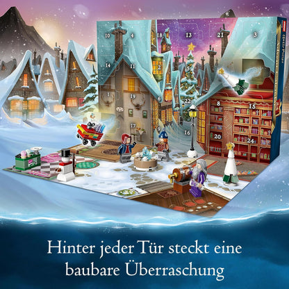 LEGO 76418 Harry Potter Adventskalender, Weihnachtskalender mit 24 Geschenken inkl. 18 Hogsmeade Mini-Modelle