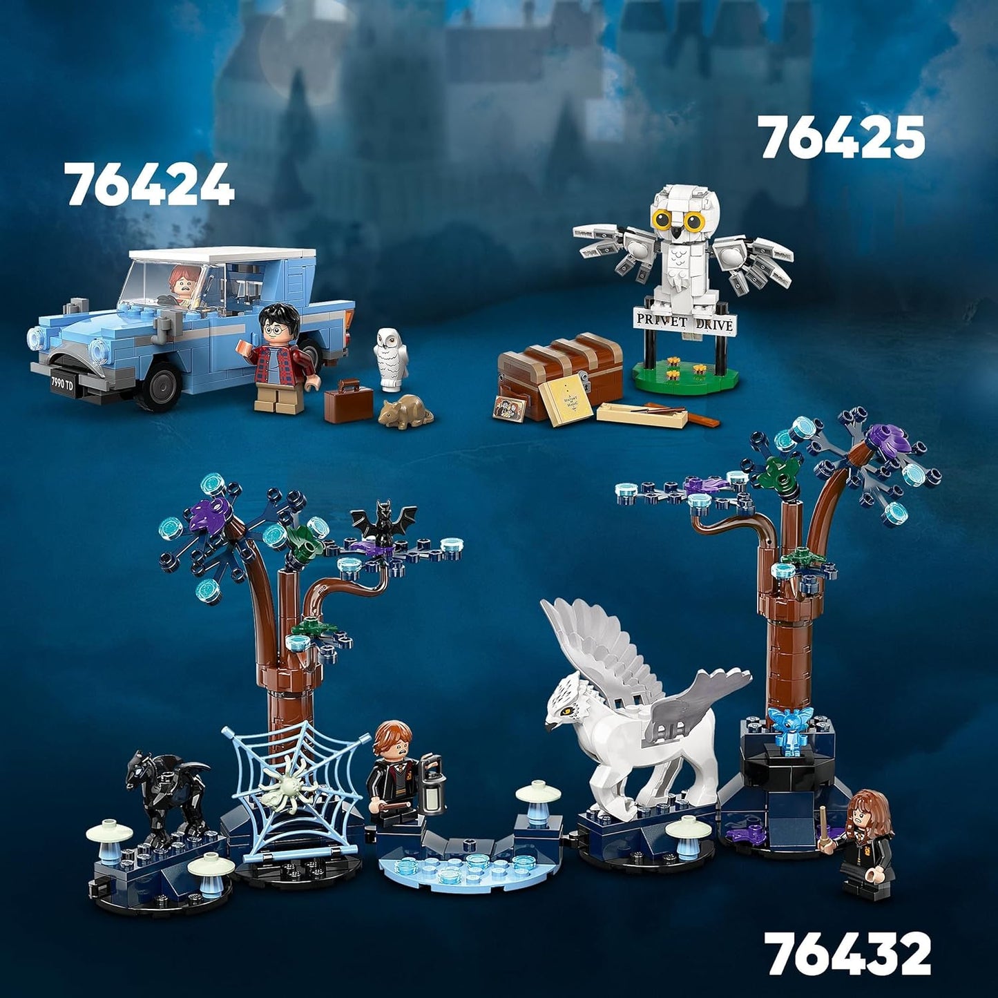 LEGO 76424 Harry Potter Fliegender Ford Anglia, baubares Spielzeug-Auto für Kinder