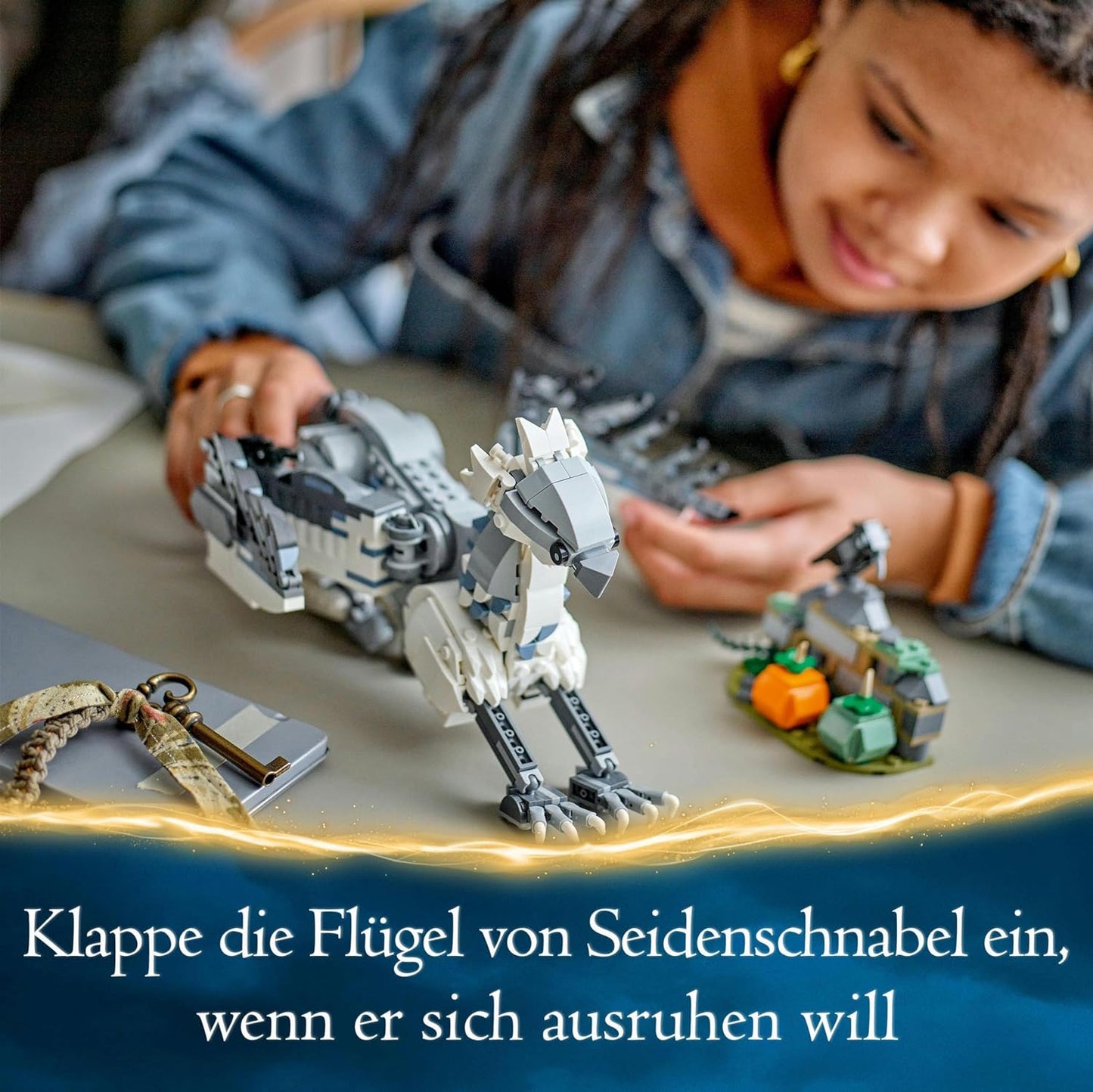 LEGO 76427 Harry Potter Hippogreif Seidenschnabel, Fabelwesen-Spielzeug zum Sammeln