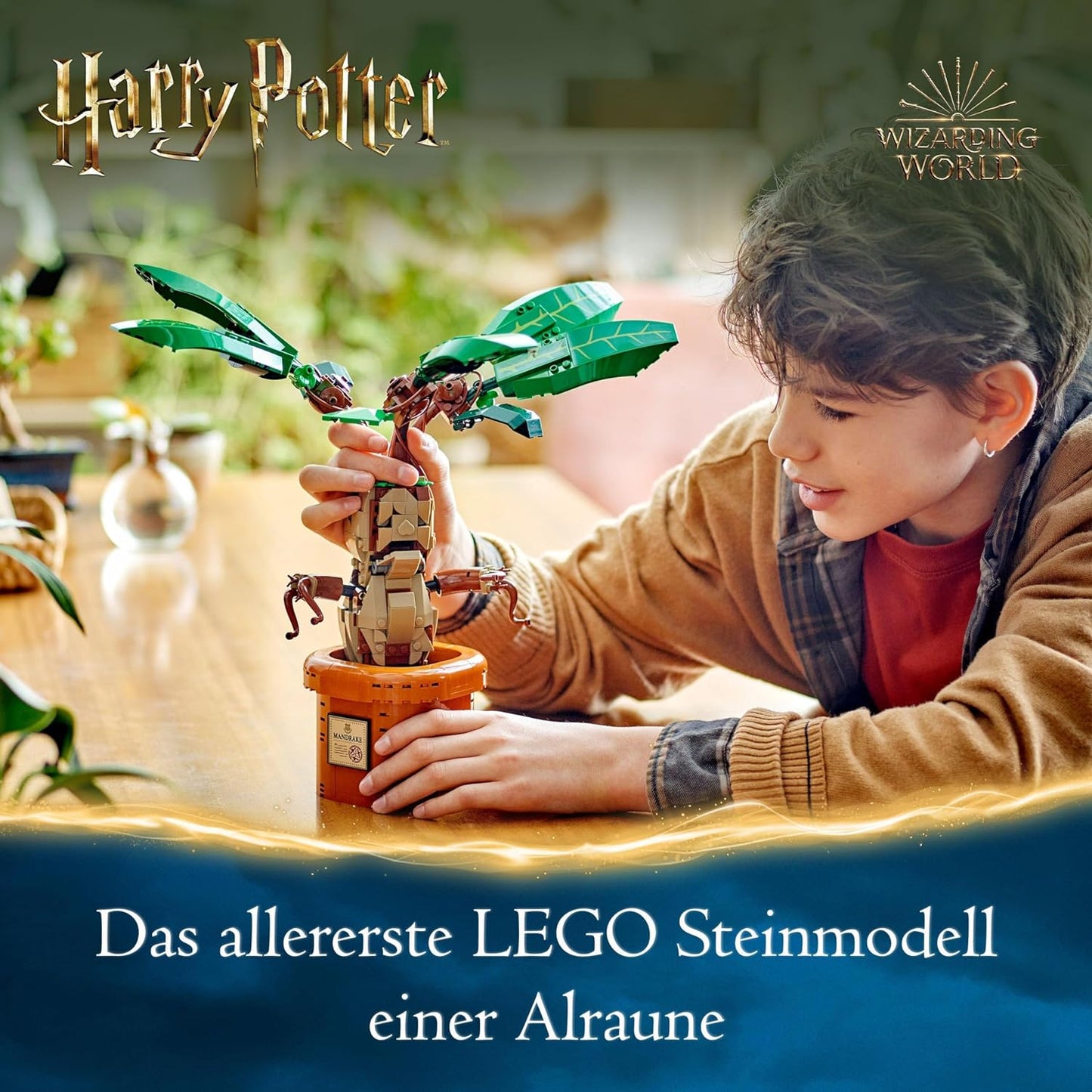 LEGO 76433 Harry Potter Zaubertrankpflanze: Alraune, Pflanzen-Spielzeug mit Topf