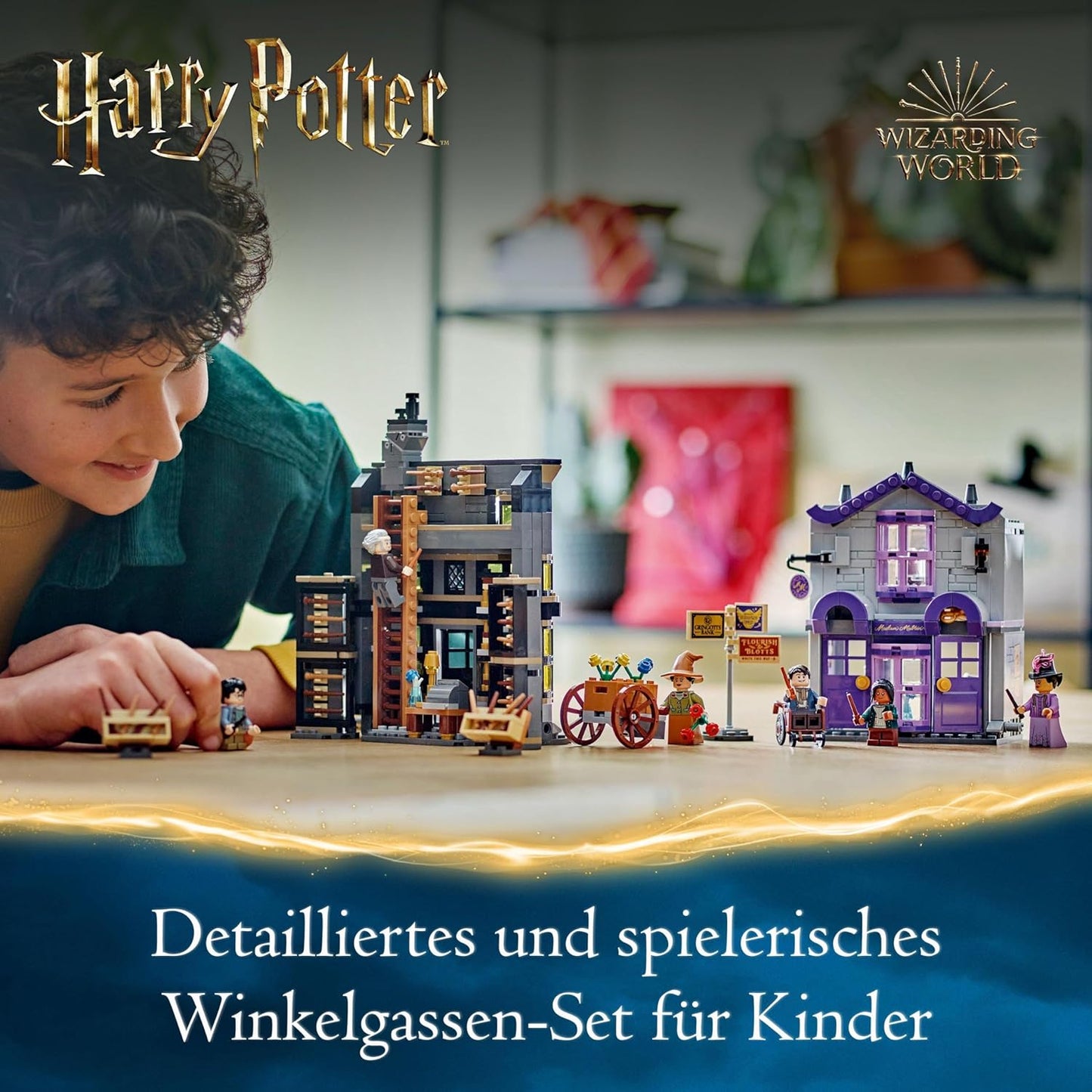 LEGO 76439 Harry Potter Ollivanders & Madam Malkins Anzüge, Läden aus der Winkelgasse