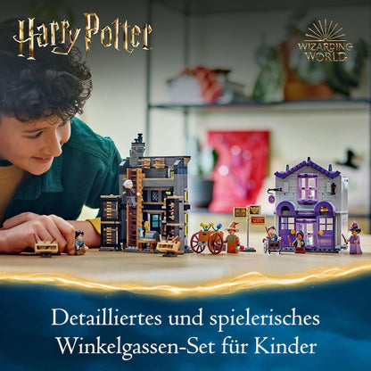 LEGO 76439 Harry Potter Ollivanders & Madam Malkins Anzüge, Läden aus der Winkelgasse