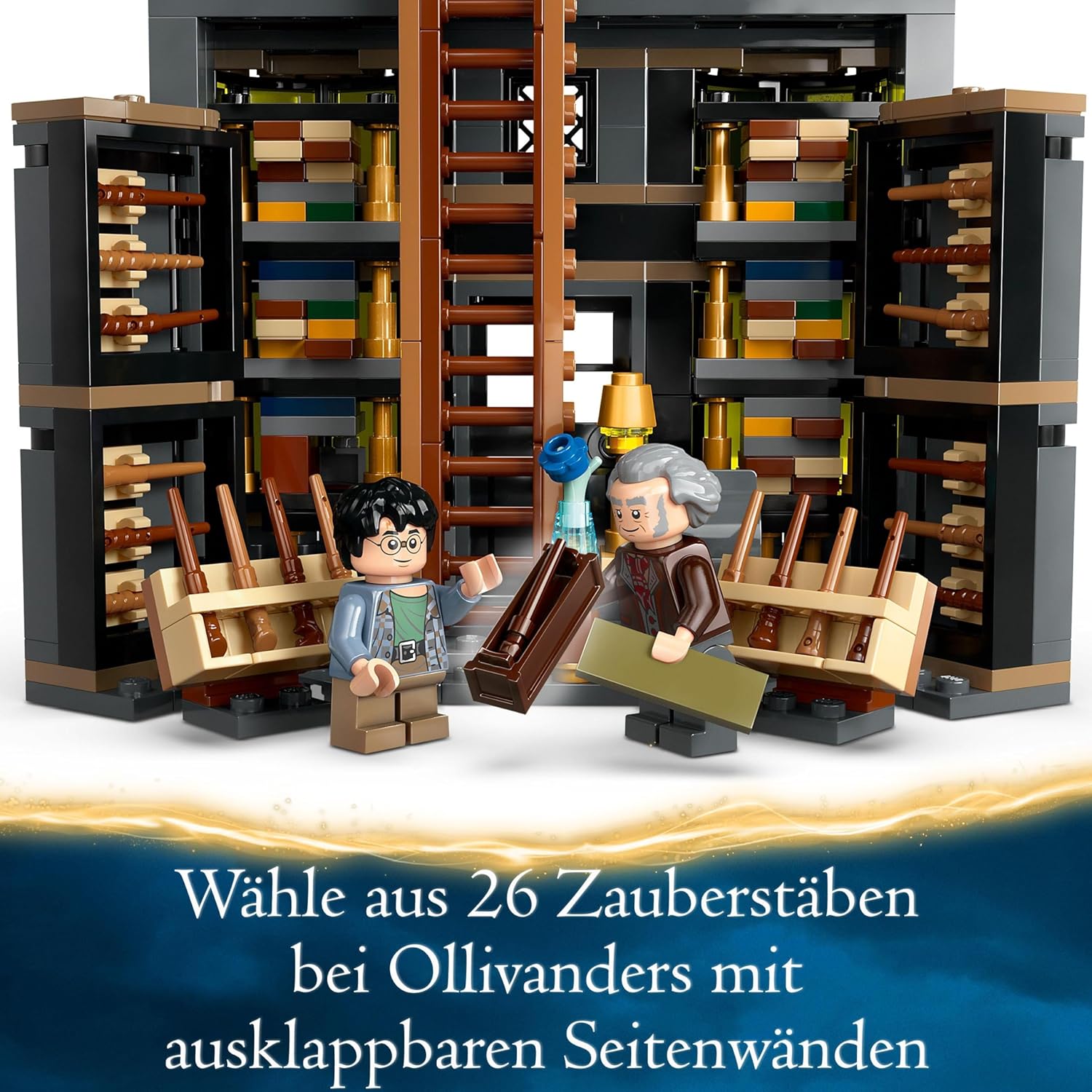 LEGO 76439 Harry Potter Ollivanders & Madam Malkins Anzüge, Läden aus der Winkelgasse