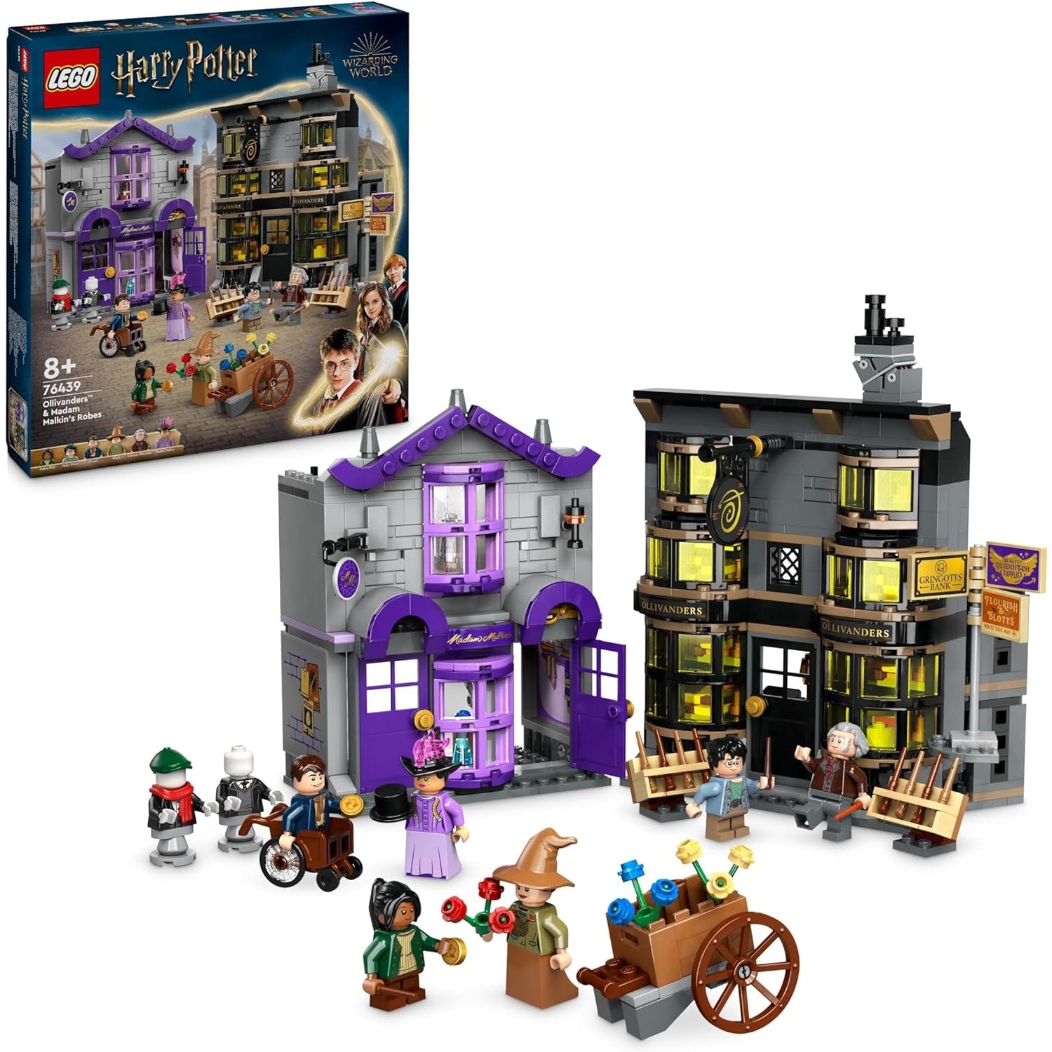 LEGO 76439 Harry Potter Ollivanders & Madam Malkins Anzüge, Läden aus der Winkelgasse