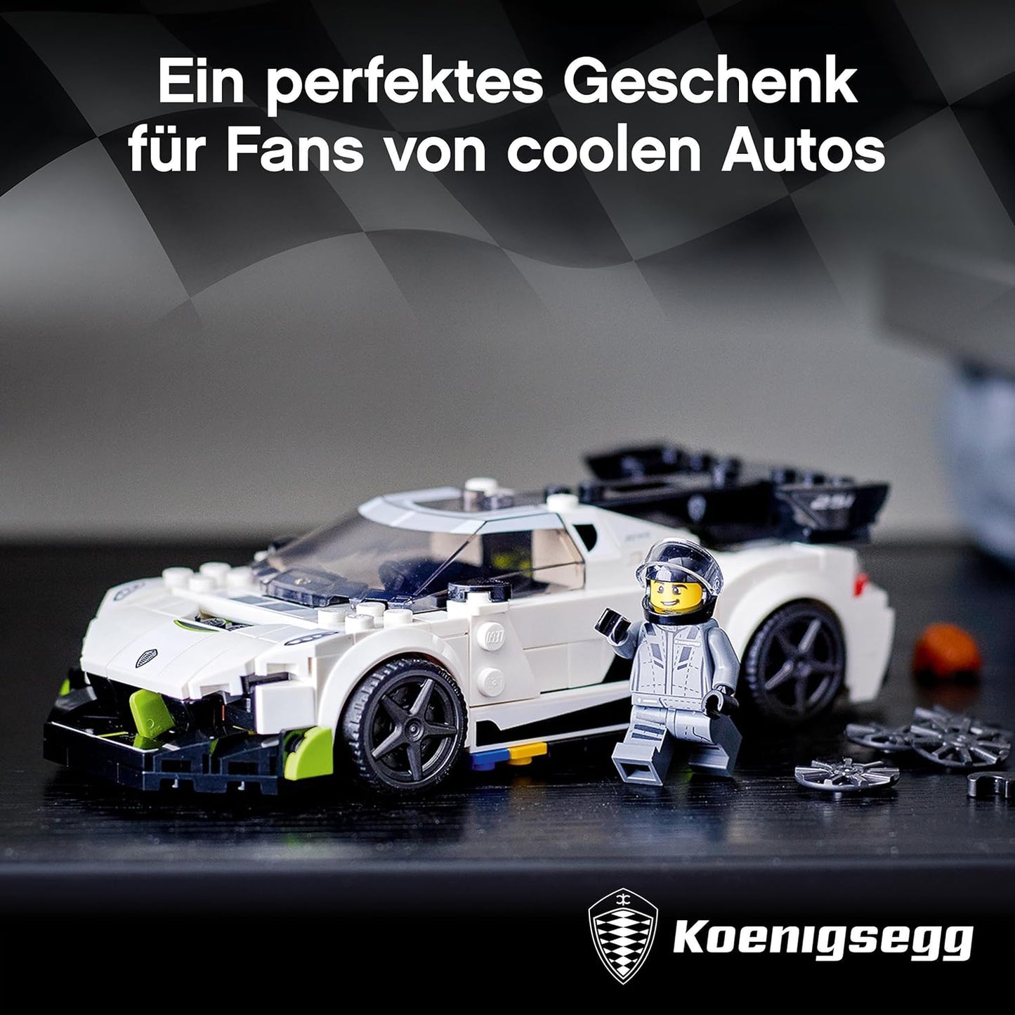 LEGO 76900 Speed Champions Koenigsegg Jesko Rennauto, Spielzeugauto, Modellauto zum selber Bauen