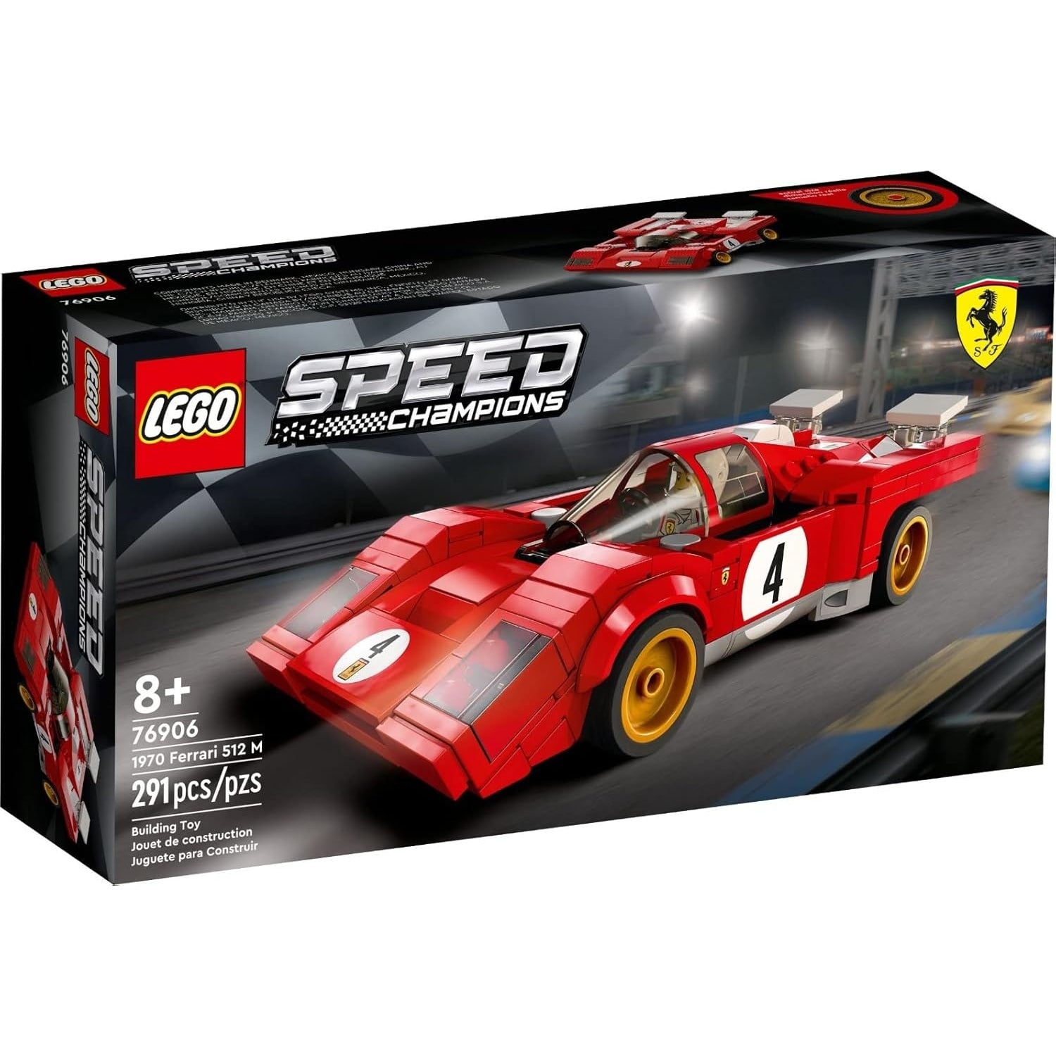 LEGO 76906 Speed Champions 1970 Ferrari 512 M Bausatz für Modellauto, Spielzeug-Auto