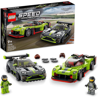 LEGO 76910 Speed Champions Aston Martin Valkyrie AMR Pro & Vantage GT3 Bausatz mit 2 Rennautos Modellautos