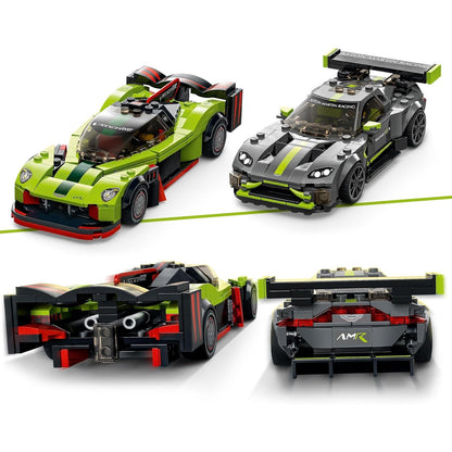 LEGO 76910 Speed Champions Aston Martin Valkyrie AMR Pro & Vantage GT3 Bausatz mit 2 Rennautos Modellautos