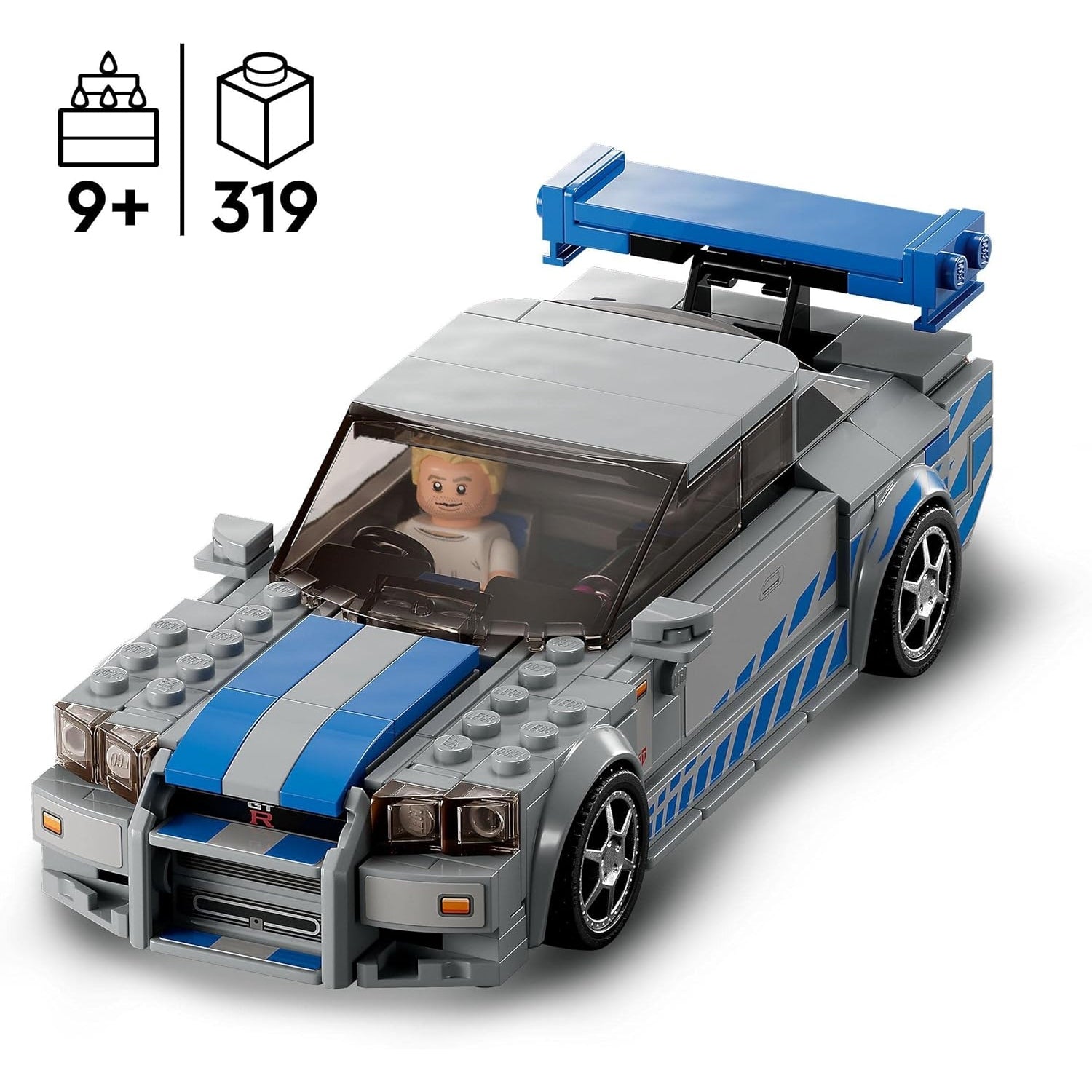 LEGO 76917 Speed Champions 2 Fast 2 Furious Nissan Skyline GT-R R34 Rennwagen