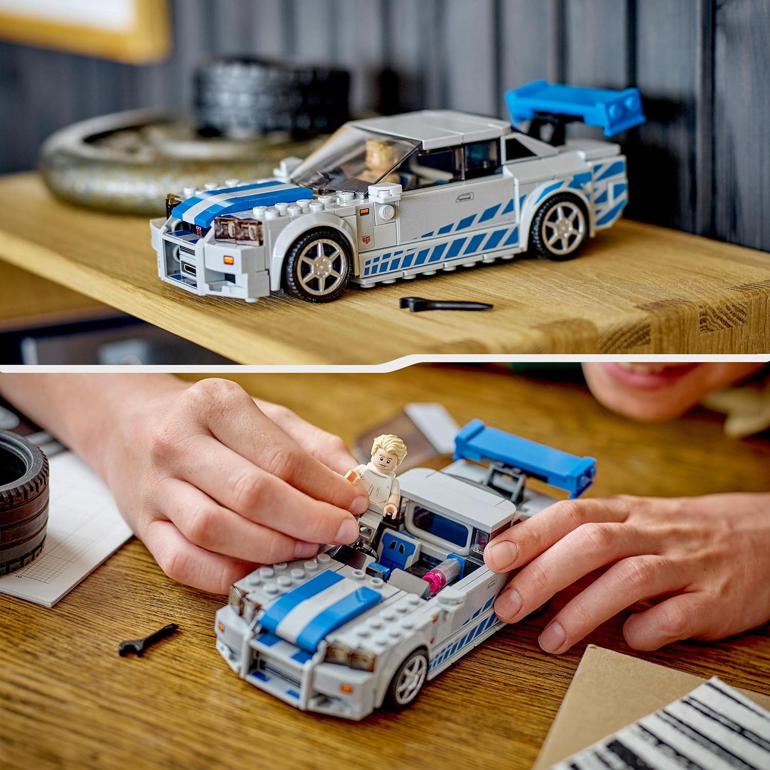 LEGO 76917 Speed Champions 2 Fast 2 Furious Nissan Skyline GT-R R34 Rennwagen