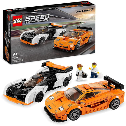 LEGO 76918 Speed Champions McLaren Solus GT & McLaren F1 LM, 2 ikonische Rennwagen