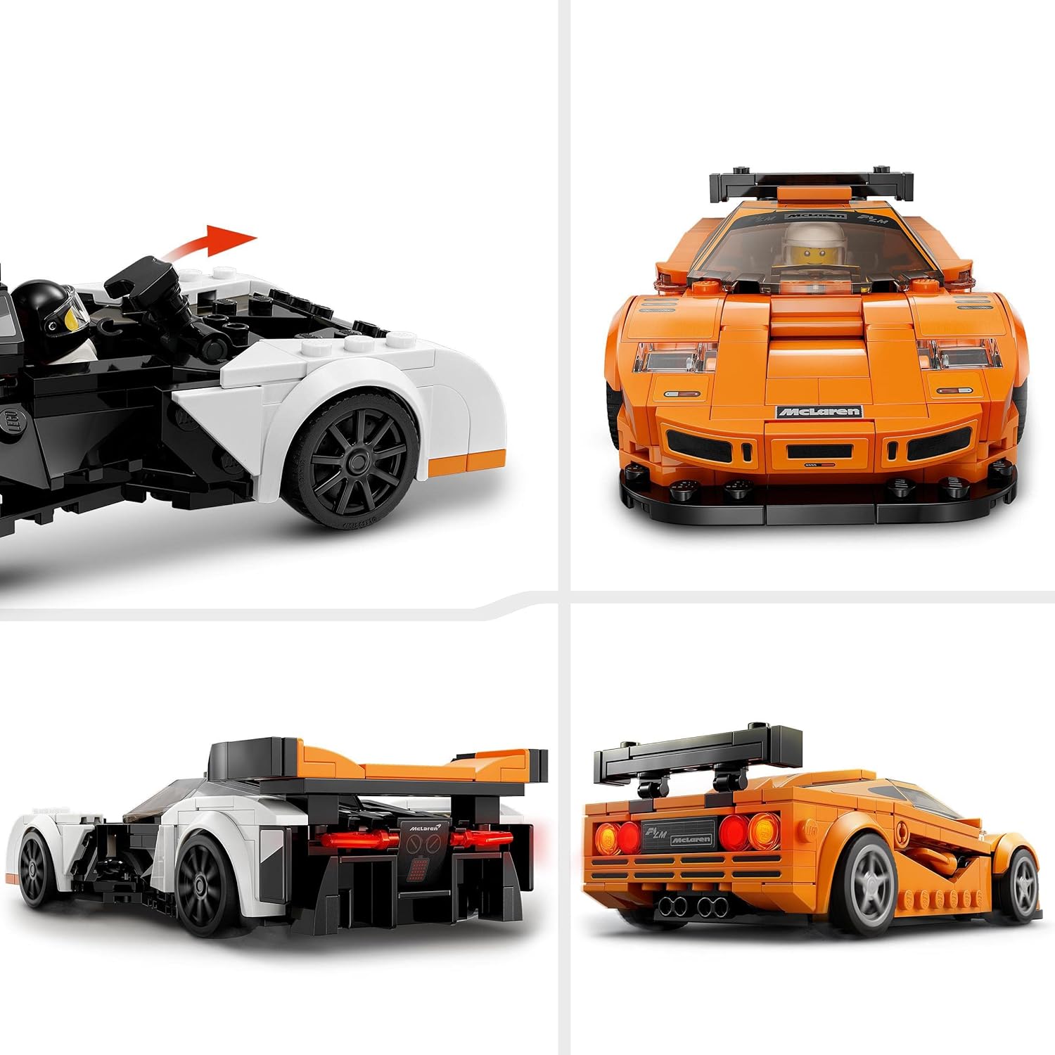 LEGO 76918 Speed Champions McLaren Solus GT & McLaren F1 LM, 2 ikonische Rennwagen