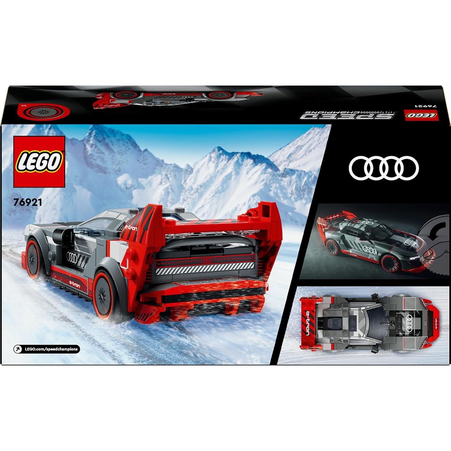 LEGO 76921 Speed Champions Audi S1 e-tron Quattro Rennwagen Set mit Auto-Spielzeug