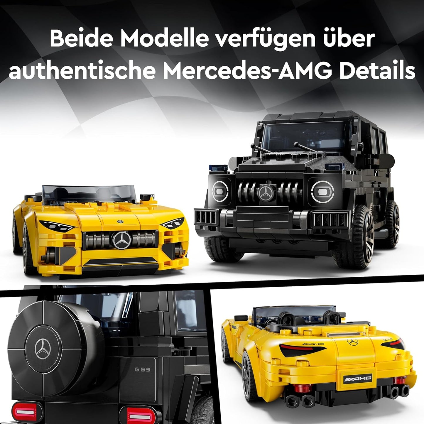 LEGO 76924 Speed Champions Mercedes-AMG G 63 & Mercedes-AMG SL 63 Spielzeug-Autos