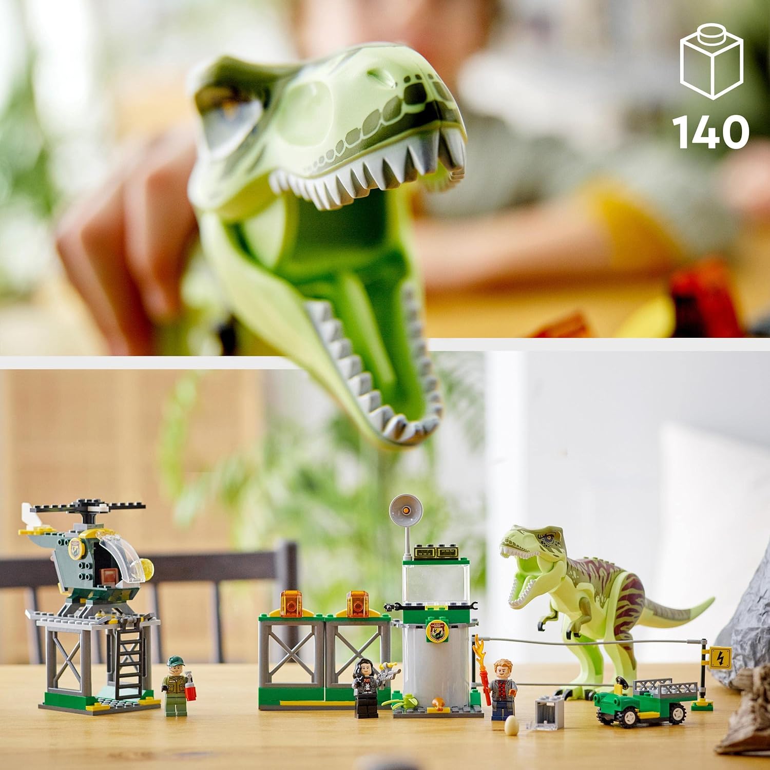 LEGO 76944 Jurassic World T. Rex Ausbruch Dinosaurier-Spielzeug ab 4 Jahren