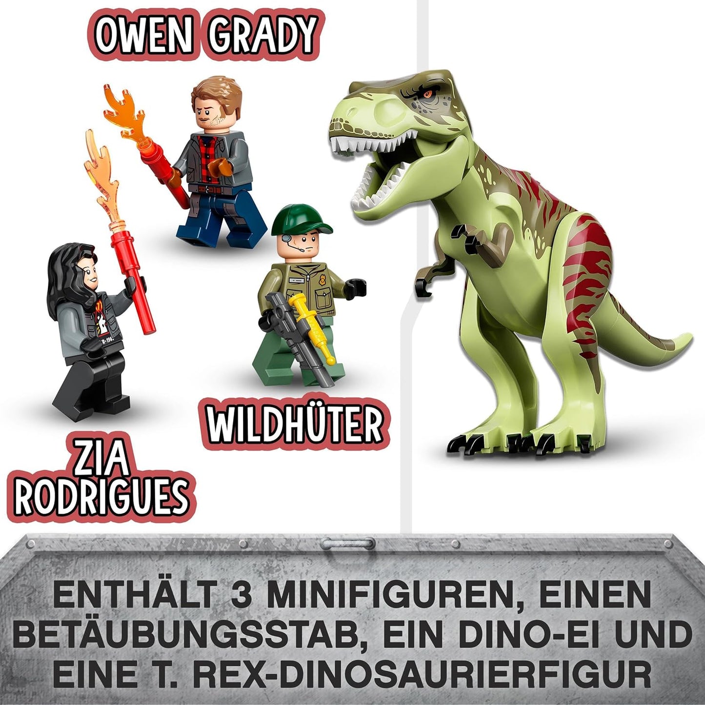 LEGO 76944 Jurassic World T. Rex Ausbruch Dinosaurier-Spielzeug ab 4 Jahren