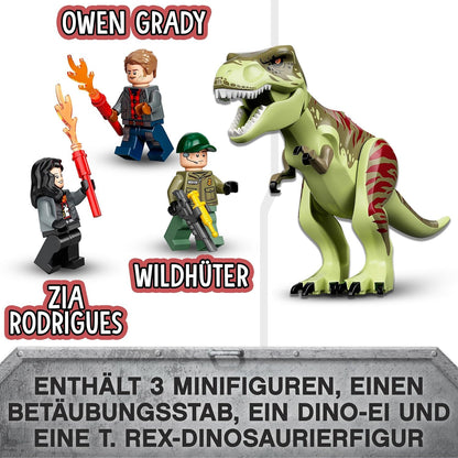 LEGO 76944 Jurassic World T. Rex Ausbruch Dinosaurier-Spielzeug ab 4 Jahren