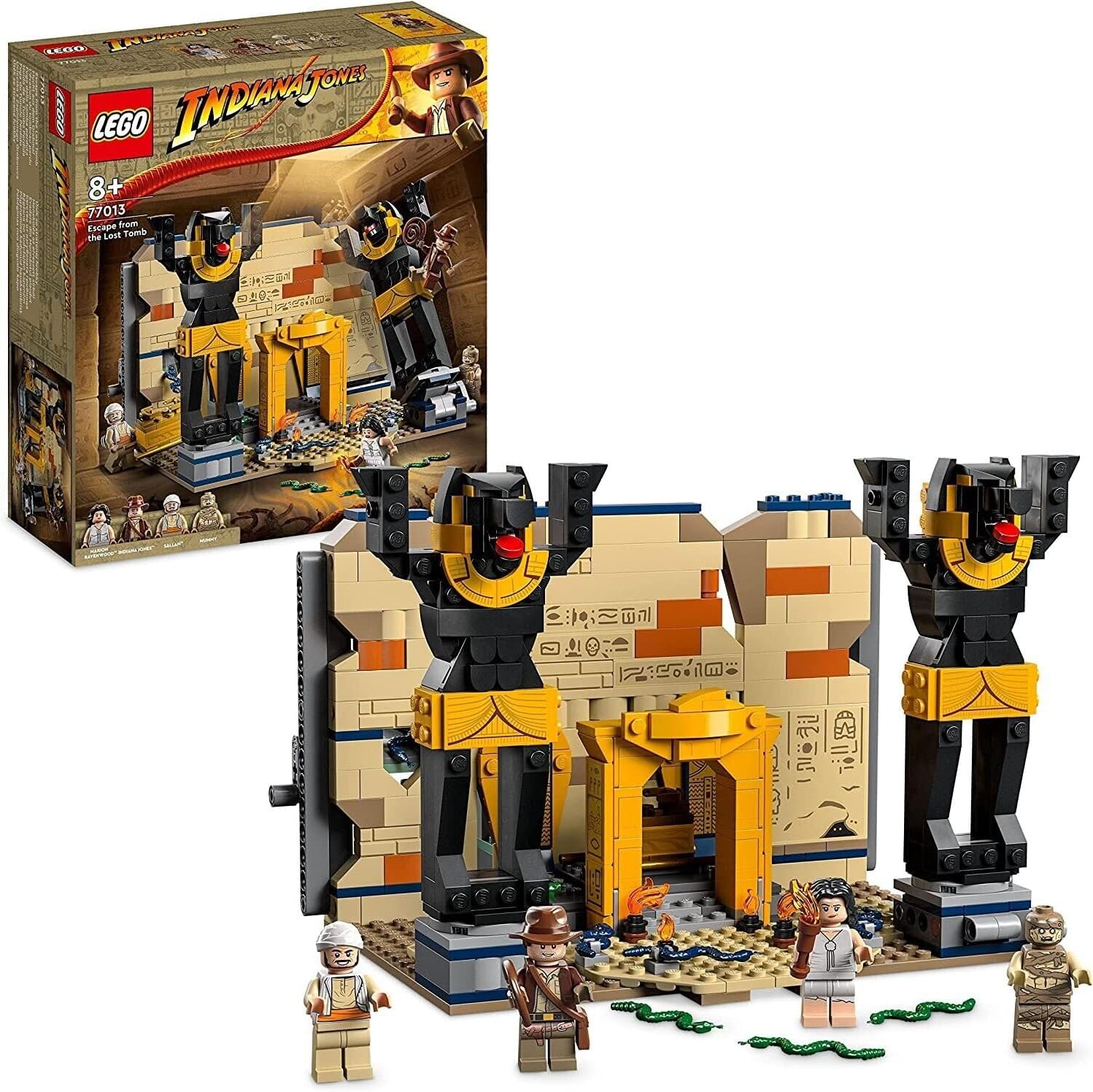 LEGO 77013 Indiana Jones Flucht aus dem Grabmal Konstruktionsspielzeug mit Tempel und Mumie Minifigur