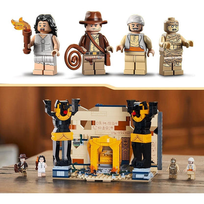 LEGO 77013 Indiana Jones Flucht aus dem Grabmal Konstruktionsspielzeug mit Tempel und Mumie Minifigur