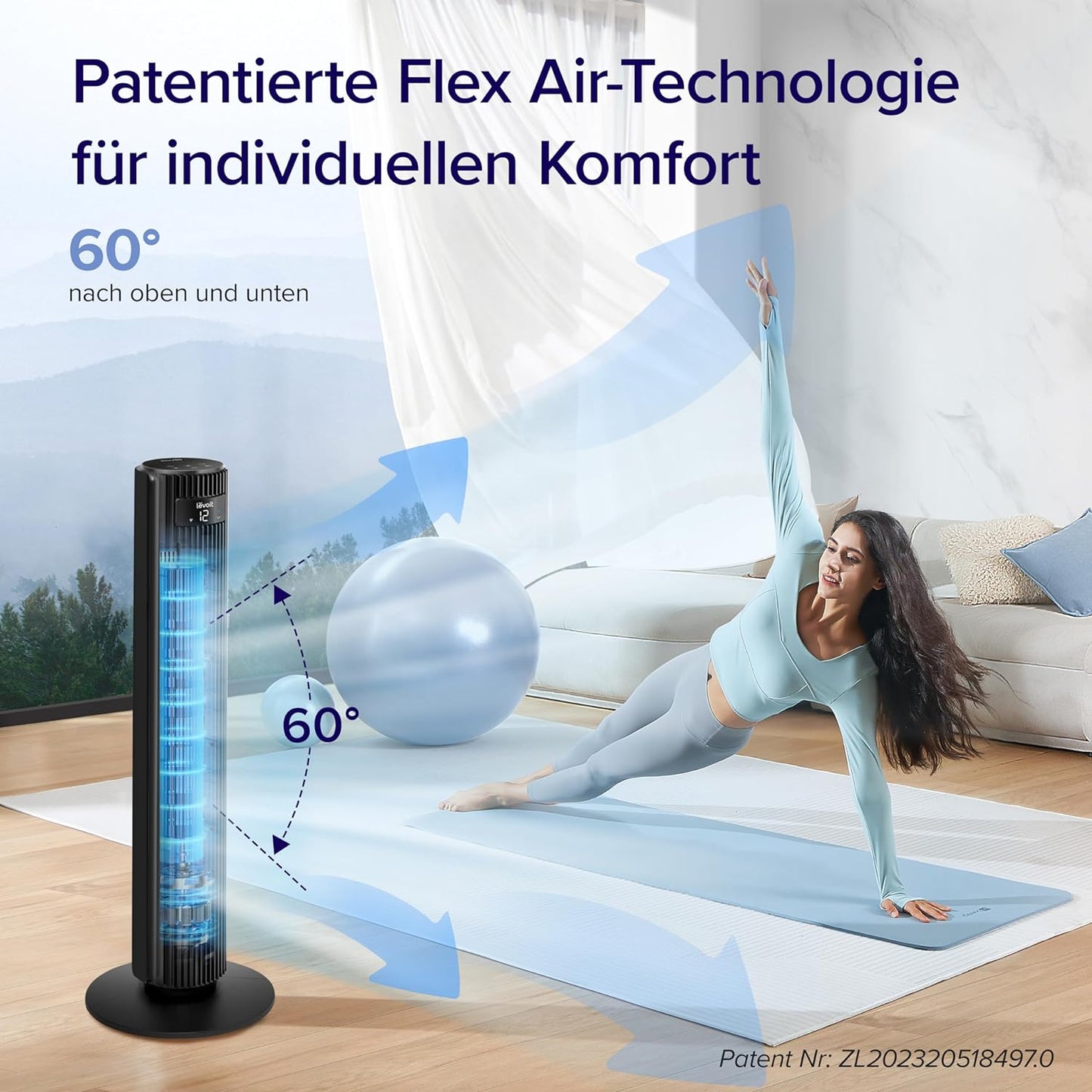 LEVOIT 28dB leiser Turmventilator mit Fortschrittlichem Schlafmodus VentilatoR