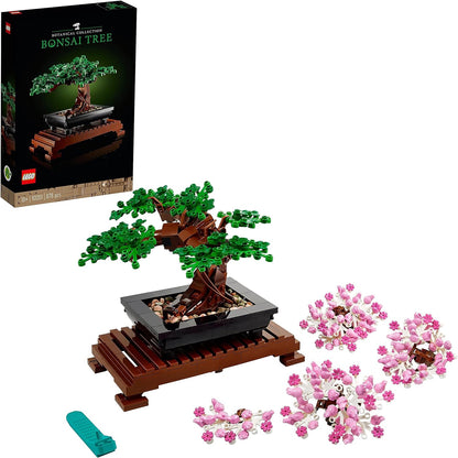 Lego 10281 Icons Bonsai Baum Set für Erwachsene, Pflanzen Home Deko Set mit Blumen