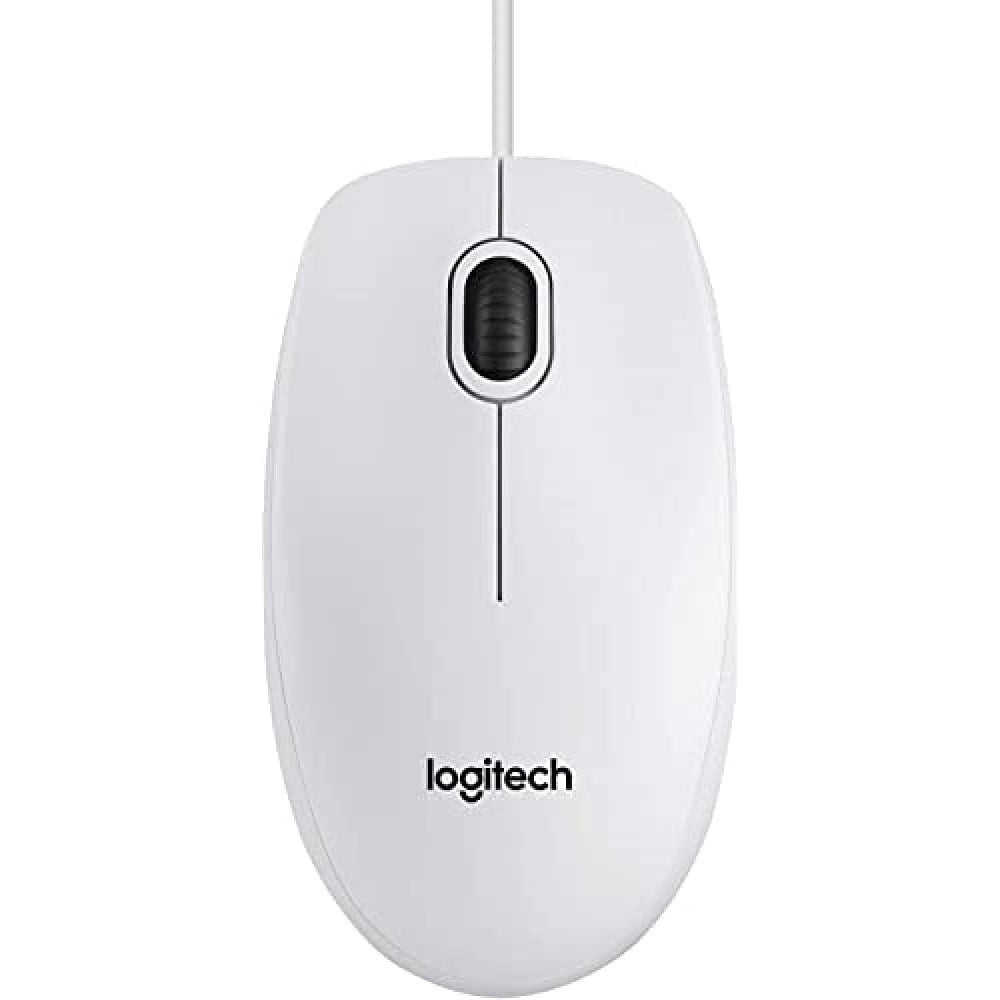 Logitech B100 Maus mit Kabel USB 800 DPI Optischer Sensor 3 Tasten, Für Links- und Rechtshänder