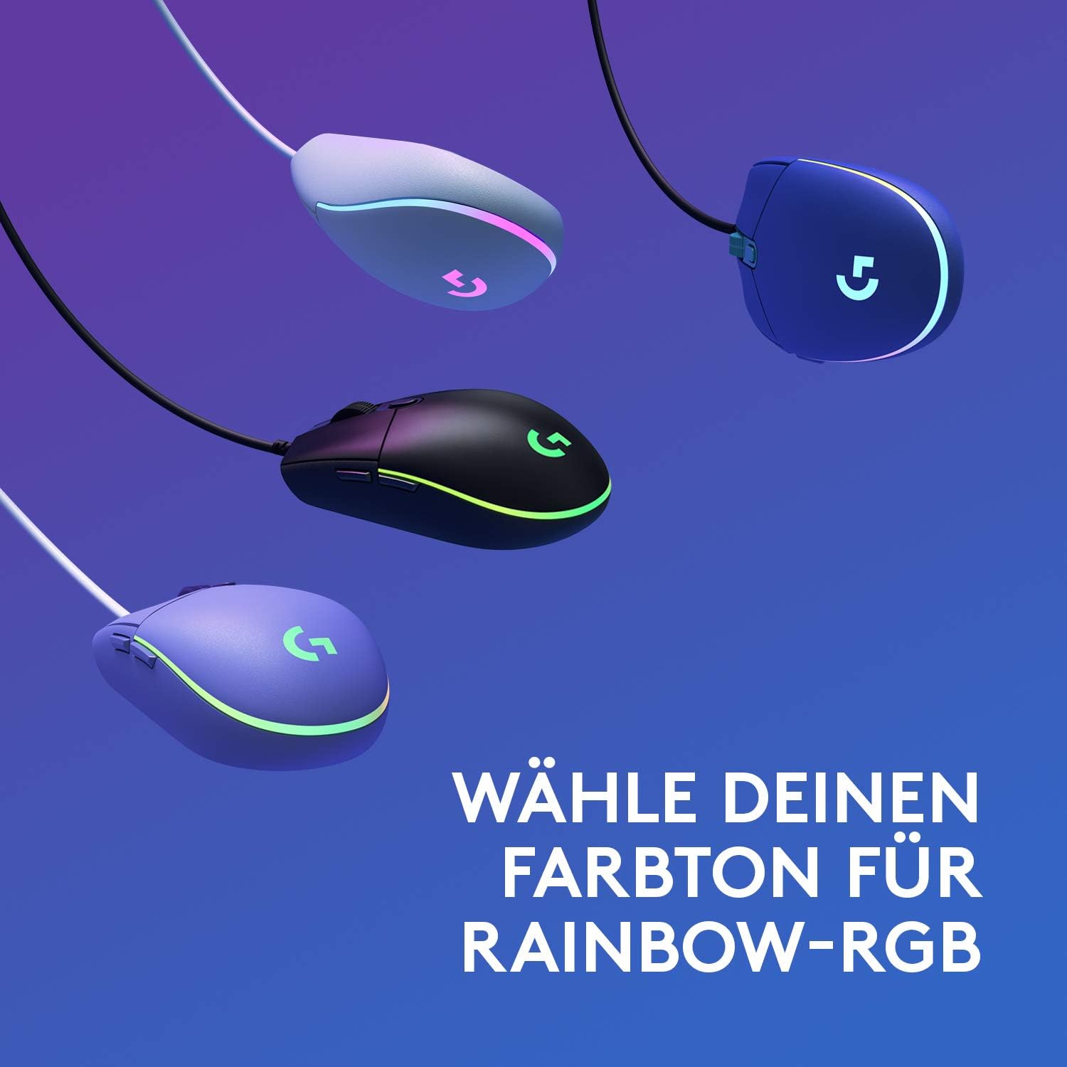 Logitech G203 Gaming-Maus mit LIGHTSYNC RGB-Beleuchtung 6 programmierbare Tasten