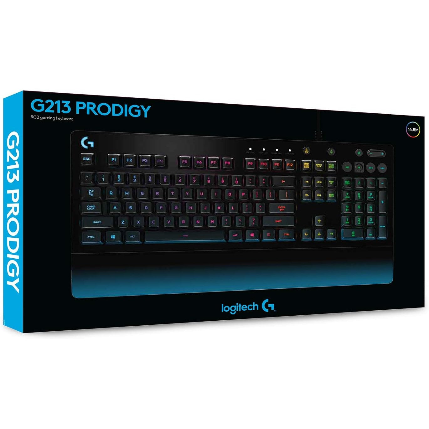 Logitech G213 Prodigy Gaming-Tastatur, RGB-Beleuchtung, Programmierbare G-Tasten, Multi-Media