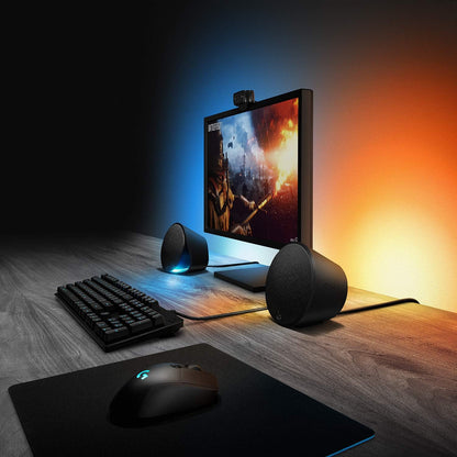 Logitech G560 PC Gaming Lautsprecher mit DTS:X Ultra Surround Sound, LIGHTSYNC RGB-Beleuchtung