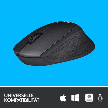 Logitech M330 SILENT PLUS Kabellose Maus, 2,4 GHz mit USB-Nano-Empfänger, 1000 DPI Optical Tracking